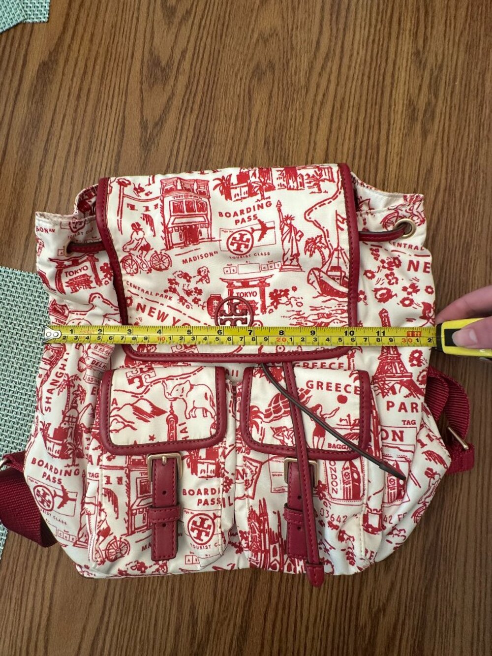 Tory Burch Printed Flap Backpack - Picture 7 of 7